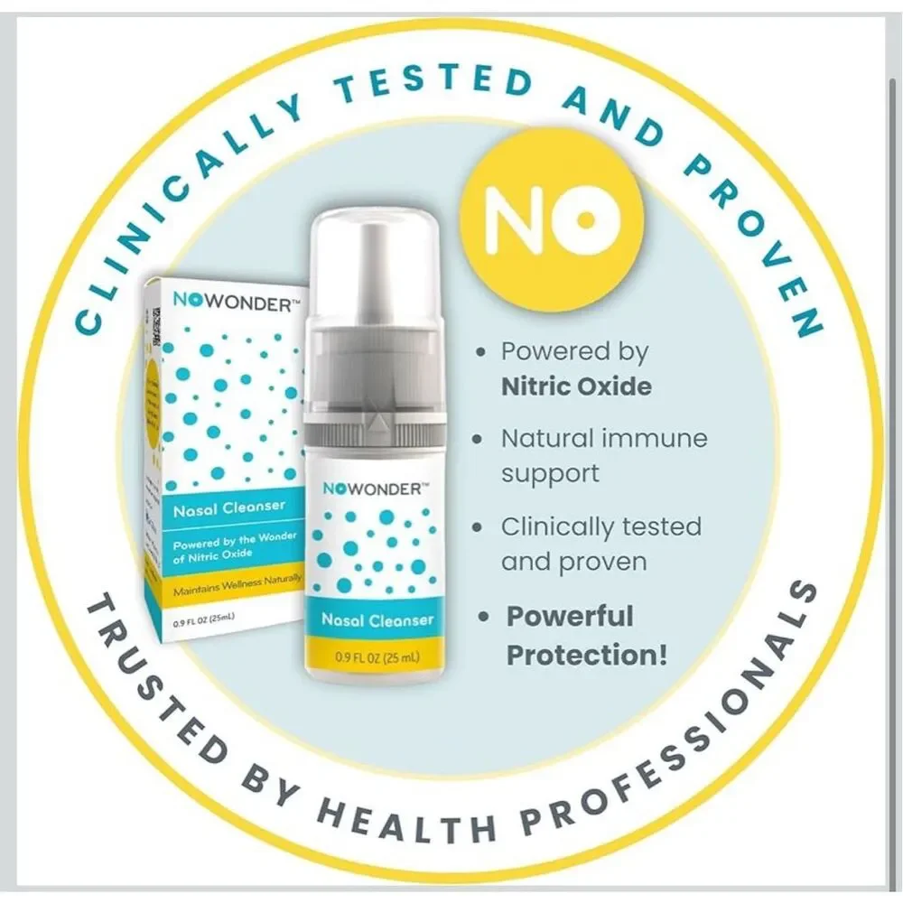 2 pack NoWonder Nasal Cleanser- 0.9 fl oz | Nitric Oxide Producing Nasal Wellnes